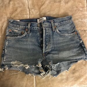 AGOLDE Women's Blue Denim Shorts
